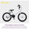 thumbnail image 2 of Royalbaby Freestyle 18 In White Kids Bike Boys and Girls Bike with Kickstand and Water Bottle, 2 of 14