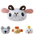 thumbnail image 3 of Happy Date 4Pcs Bath Reusable Shower Caps Designed for Baby, Kids, Children,Long Hair, Cute, Waterproof, Cartoon Animal, Double Layer Bathing Hat for Boys, Girls, Women, 3 of 8