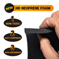 thumbnail image 4 of MODIGT 20mm 12" x 12" Black Self-Adhesive Foam Pads, Neoprene Self-Adhesive Non-Slip and Shockproof Closed-Cell Foam Pads(4 Pcs), 4 of 6