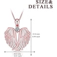thumbnail image 4 of Angel Wings Necklace 925 Sterling Silver Guardian Angel Wings Pendant Necklace Birthstone Necklace for Women  Christmas Jewelry Gifts, 4 of 10