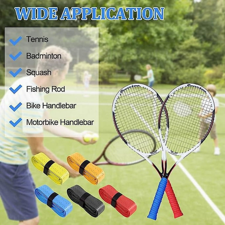 5 Pcs Tennis Racket Grip Tape - Precut And Dry Feel Tennis Grip