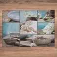 thumbnail image 6 of Ambesonne Spa Jigsaw Puzzle Durable Cardboard, Collage Flowers, 1000 pcs, Blue and White, 6 of 6