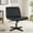 Black-PU Leather, variant on CL.HPAHKL Vanity Chair with Back, Armless Criss Cross Legged Chair, Comfy Home Office Desk Chair, Height Adjustable & Wide Seat, Beige