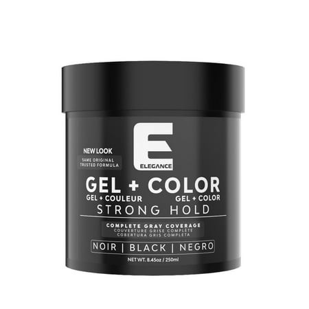 Elegance Sadapack Black Gel Color Strong Hold Cover White Hair 8.45 oz 