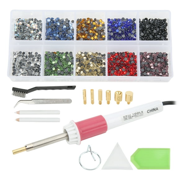 Hotfix Applicator Set, Hotfix Rhinestones Applicator Simple Operation Portable With Storage Bag For Clothes For Shoes For Leather US Plug