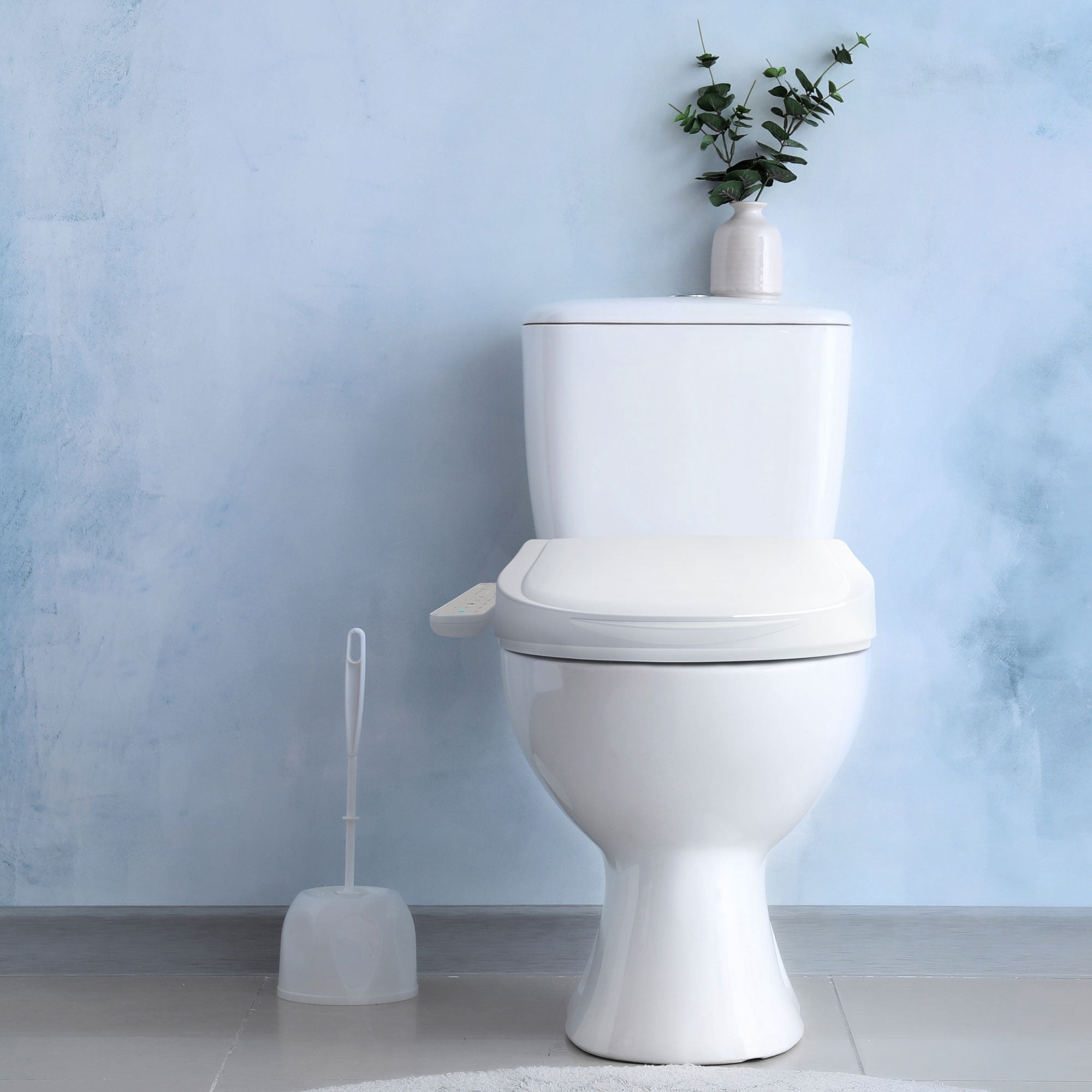 Ivyel J-2 Smart Electric Bidet for Toilet Seat, Fits Round toilets,Warm water, Heated bidet toilet seat, Heated Dryer, Child Function, Stainless Steel Self-Cleaning Nozzle, LED Night Light