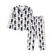 thumbnail image 1 of Balery Seahorses and Hearts Conjunto de Pijama con Estampado para Mujer, Conjunto de Dos Piezas con Manga Larga, Ropa de Dormir Suave con Bolsillos, Pijamas Cómodos-Large, 1 of 7