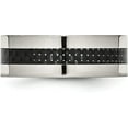 thumbnail image 4 of Chisel Stainless Steel Polished with Black Carbon Fiber Inlay 8.2mm Flat Band - Ring Size 9.0, 4 of 8