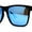 Matte Black Blue Mirror, variant on Mens Polarized Oversize Sport Horn Rim Rectangular Sunglasses Matte Black Solid Black