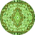 thumbnail image 1 of Ahgly Company Indoor Round Medallion Green Traditional Area Rugs, 5' Round, 1 of 1