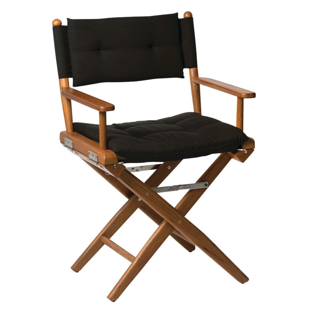 Whitecap 61041 Teak Director's Chair with Black Cushion 18" Walmart