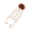 thumbnail image 2 of Holloyiver Winter Warm Pure Color Ladies Braid Ball Pullover Knit Hat, 2 of 8