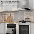 thumbnail image 3 of BRANO | 36" 900 CFM Convertible Wall-Mounted Range Hood — Voice & Gesture Control — Includes Carbon Filter and LED Lights, 3 of 8