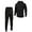 Black, variant on ibiyuan Men Leisure 2 Piece Outfits Long Sleeve Matching Outfits Casual Hoodie Pullover Tops Sweatshirt Pants Track Suits,White