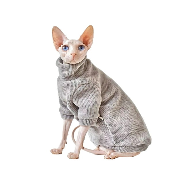 mmirethe Comfortable And Cat Clothes For Cats Multi-Size Options Warm Pet Cats Pet Cat Sweater Cloth grey XS