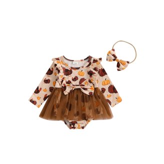 Toddler Baby Girl Linen Romper Dress - Puffy Sleeve Floral Bubble Bodysuit For Christmas, Photos & Special Occasions