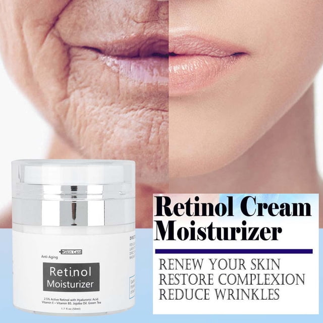 Hidratante Facial ANGGREK crema Natural con Retinol 50 Ml Para Noche y Día rostro y cuello