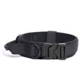 thumbnail image 2 of Heavy Duty Dog Collar, Large Dog Collar, Padded Dog Collar, Quick Release Dog Collar, Dog Training Collar, Nylon Webbing, Black Solid Pattern, Metal Ring, Outdoor Use, 1 Pc, 2 of 4