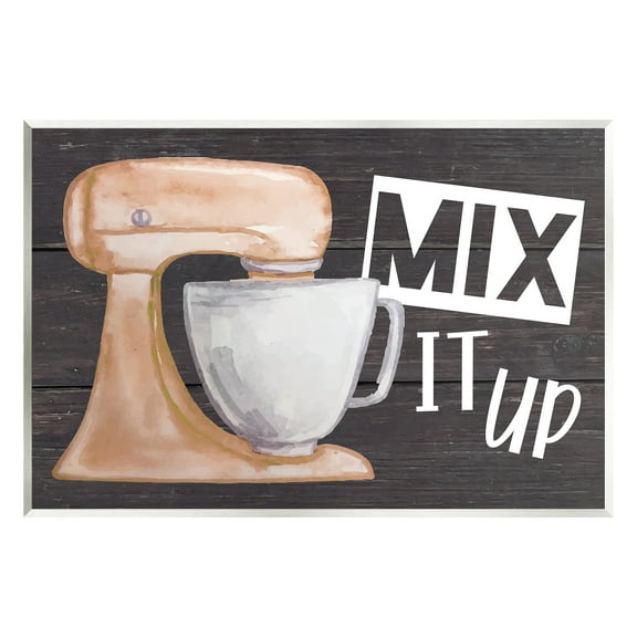 Stupell Mix It Up Kitchen Mixing Baking Food & Beverage Painting Wall Plaque Unframed Art Print Wall Art