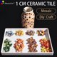 thumbnail image 2 of Azulejos de mosaico de cerámica cuadrados para bricolaje, 200 gramos/205 piezas, 10 mm, 1 cm, miniazulejos de cerámica de porcelana para manualidades, 2 of 5