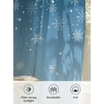 thumbnail image 3 of Sheer Curtains 2 Panels Set, Christmas Snowflake Blue Gradient Window Sheer Curtains for Living Room/Bedroom, Light Filtering Rod Pocket Voile Drapes, 52" W x 84" L, 3 of 7