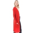 thumbnail image 2 of Cardigan ligero tejido con bolsas color Rojo AMAD Casual para mujer Talla XL, 2 of 4