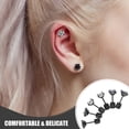thumbnail image 4 of Minkissy 3 Pairs Titanium Earrings for Sensitive Ears Simple Design Comfortable Wearing, 4 of 6