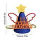 thumbnail image 3 of Manta de tela Velas Pentagrama Nubes Gorro de cumpleaños Manta para adultos Gorro de cumpleaños Suministros para fiestas infantiles Decoración Gorro Gorro de cumpleaños de fieltro, 3 of 6