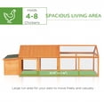 thumbnail image 4 of Pawhut Chicken Run Large Chicken Coop with Nesting Box, Orange, 4 of 10