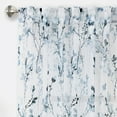 thumbnail image 2 of Woven Trends 2-Pack Floral Semi Sheer Floral Curtains for Living Room and Bedroom, Shabby Chic Botanical Light Filtering Curtains, Set of 2, 52" W x 84" L, Light Blue, 2 of 4