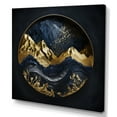 thumbnail image 2 of Designart "Gold Frosted River And Mountain II" Landscape Forest River Mountains Canvas Wall Art, 2 of 5