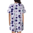 thumbnail image 4 of Womens Pajama Sets With Pocket, Fujiman Leaves Daisies Flowers Lounge Sets Short Sleeve Sleepwear PJ Sets for Women, 4 of 6