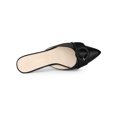 thumbnail image 4 of BLISSFUL STEP Women's Buckle Pointed Toe Stiletto Heel Slides Mules Black 9, 4 of 6