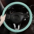 thumbnail image 6 of Ankereame Silicone Anti-Slip Steering Wheel Cover - Thin Sports Style, Universal Fit 14-16 Inches, All Season, Easy to Clean, Sky Blue, 6 of 6