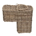 thumbnail image 3 of KOUBOO Unique Home Decor Rattan Step Basket with Folding Handle, Gray-Brown, 3 of 6