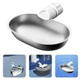 thumbnail image 1 of Water Dispenser Accessory for Smart Systems Stainless Steel Bowl Upgrade for Tilt Style Tanks Durable Build Smooth Easy Cleaning Indoor Outdoor Use, 1 of 5