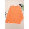 thumbnail image 2 of POGLIP Haut à Manches Longues Col Rond Uni Orange pour Femmes, 2 of 6
