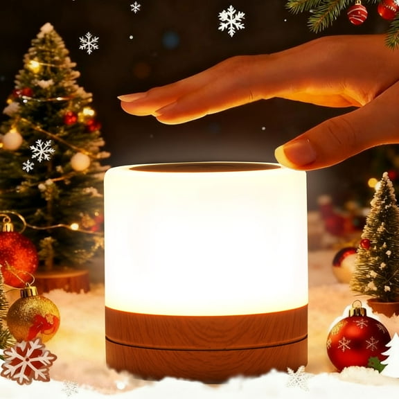 Inadays Night Light Touch Lamp with Remote for Bedrooms Living Room Rechargeable Portable Table Bedside Lamps Dimmable 2800K-3100K Warm White Light and 7 Color Changing RGB Mini 2.8''