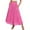 M385 Hot Pink, variant on Tfken Summer Skirts For Women Low Waist Solid Color A Line Long Skirts Fashion Casual Daily Wear Female Comfortable Clothes Black