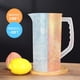 thumbnail image 5 of Estante de almacenamiento de liquidación Plertrvy Tanque mezclador de jugo, Jarra mezcladora de 68 oz Jugo para refrigerador Jarra de plástico con tapas Émbolo y asa Jarra de té Jarra transparente, 5 of 8