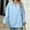 Light Blue, variant on CLOISE Women's Sweatshirts Solid Color Pullover Sweatshirts Lapel V Neck Long Sleeve Hoodies Shirts Blue Drop Shoulder Tops Fall Casual Preppy Clothes XL