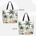 thumbnail image 2 of Balery Flamingo Palm Trees Bolsa de Mano para Mujeres con Cremallera, Bolsa de Gimnasio con Compartimentos, Bolsa para Laptop, Bolsa para Trabajo, 2 of 7