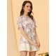 thumbnail image 2 of Blusa Floral con Ribete de Volantes Allegra K Rosado Morado XL, 2 of 5