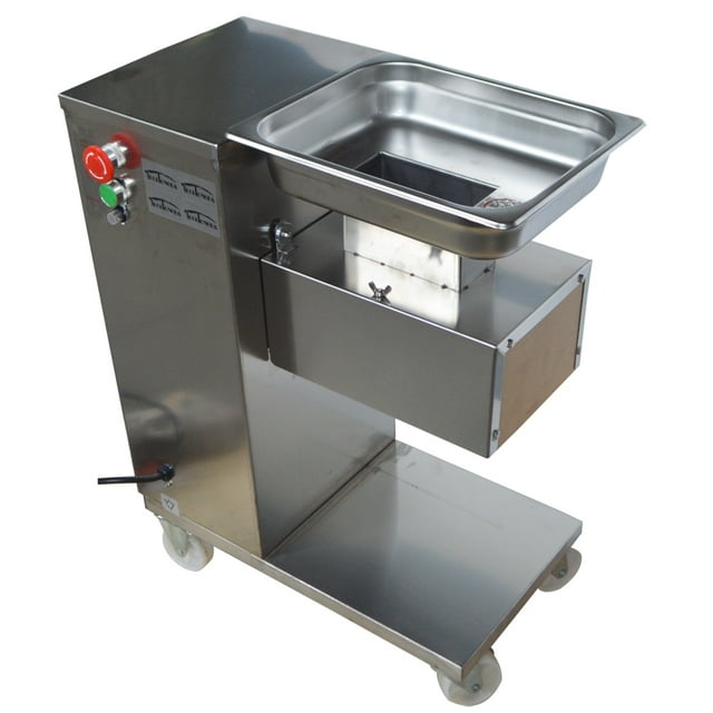 INTBUYING Commercial Meat Cutting Machine Cutter Slicer Grinder Electric Steak Pork Cuts 3mm Blade QE