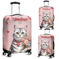 thumbnail image 2 of Happy Valentine's Day American Shorthair holding flowers Travel Luggage Cover Cat Lover Kitten Owner Gifts Suitcase Dust Protective Decor - 3005, 2 of 5