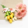 thumbnail image 5 of Goodwill 20 Pcs Multicolor Tulips Artificial Flowers Faux Tulip Stems Real Feel PU Tulips for Easter Spring Wreath Wedding Bouquet Centerpiece Floral Arrangement Cemetery Table Décor 14" Tall, 5 of 6