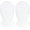 2 White, variant on 2 Piece Full Face, 2nd Skin Halloween Spandex Cloth Face Mask, Black 1 Count