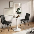 thumbnail image 4 of CorLiving Ivo Modern Round Melamine and Steel Pedestal Indoor Dining Table, 4 of 5