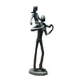 thumbnail image 2 of Estatua e hija para el Día , decoración del hogar, coleccionable, regalo para papá, escultura de resina para cumpleaños festivos., 2 of 9