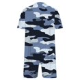 thumbnail image 2 of Plus Size Short Sleeve Rompers for Women Summer Loose Fit V Neck Camo T Shirt Romper Shorts with Pockets XL-5XL (2XL, Grey Camo), 2 of 5